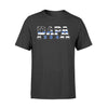 Apparel S / Black Personalized Shirt - Family Title - Thin Blue Line Flag - Standard T-shirt