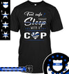 Apparel S / Black Personalized Shirt - Feel Safe - Sleep With A Cop - Galaxy Flag Heart - Standard T-shirt