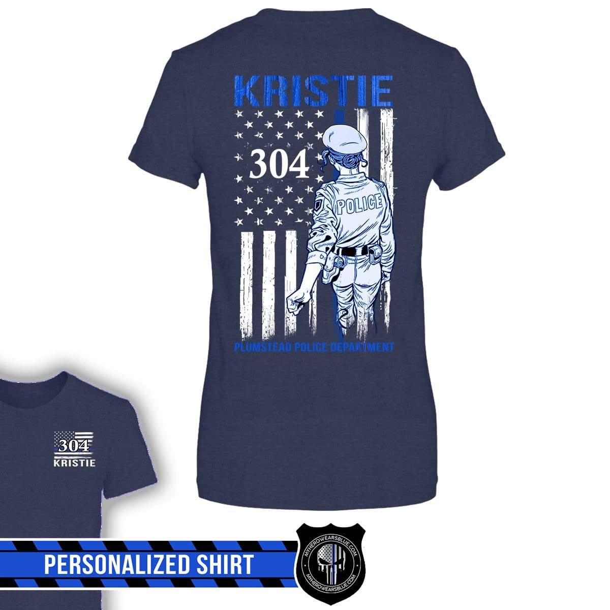 Female Police Officer - Police Department Personalized Women Shirt