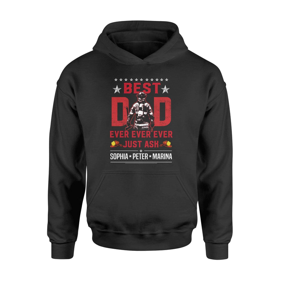 Apparel S / Black Personalized Shirt - Firefighter Dad Ever x 3 - DSAPP