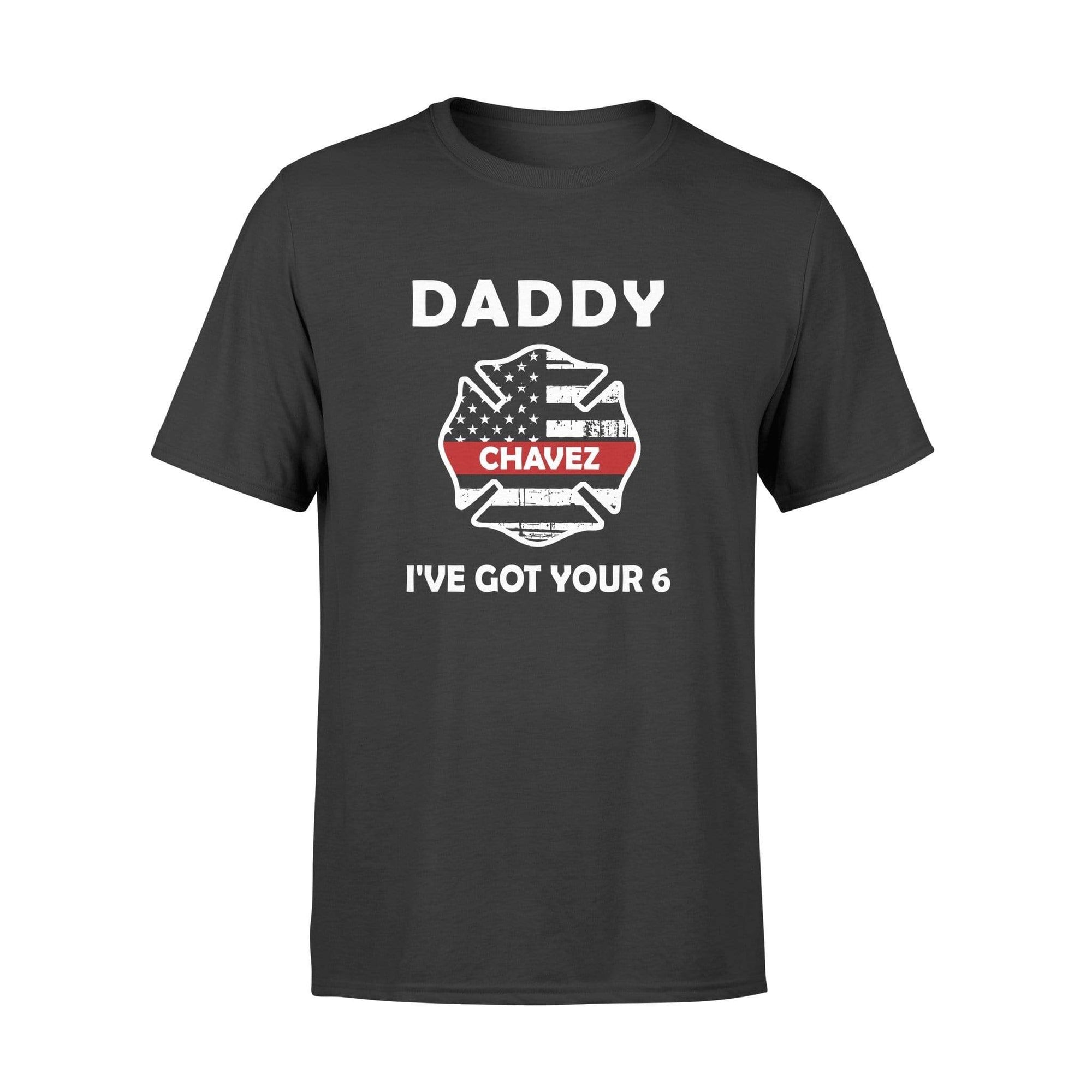 Apparel S / Black Personalized Shirt - Firefighter - Got Your Six - Thin Red Line Emblem - DSAPP