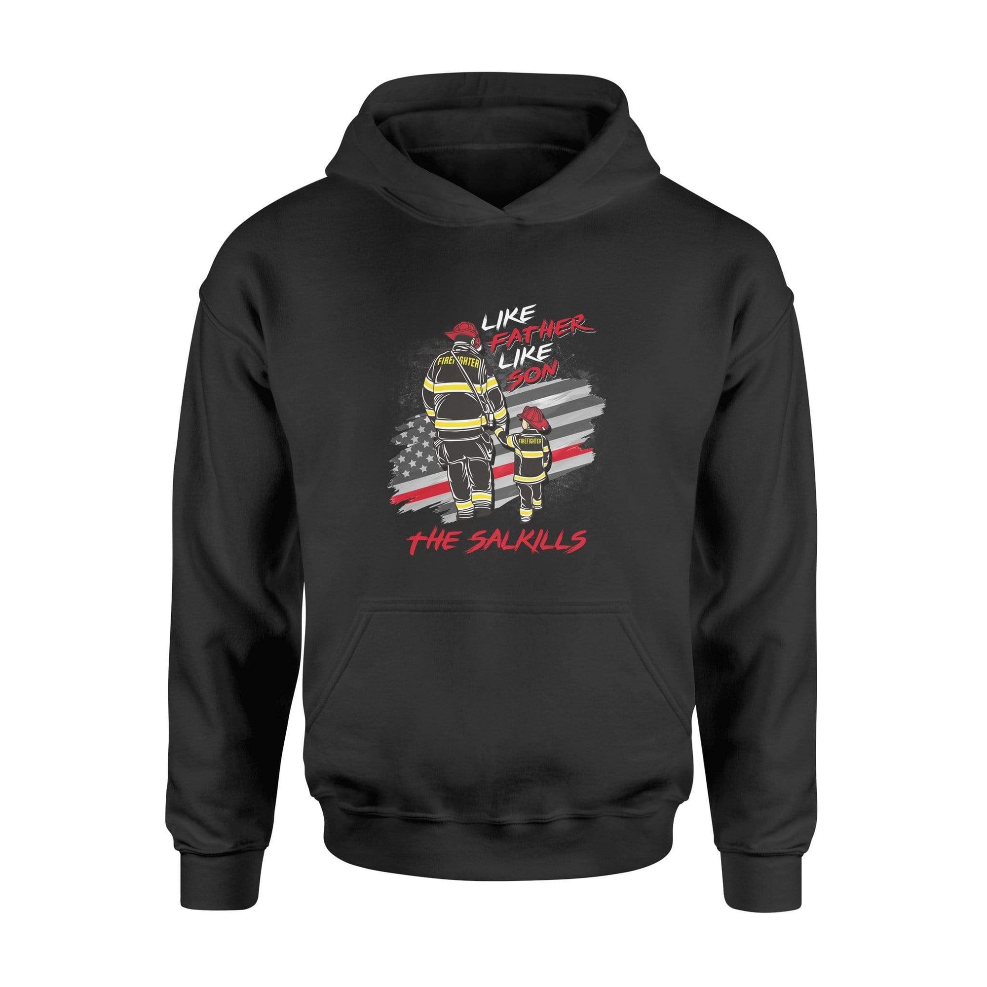 Apparel S / Black Personalized Shirt - Firefighter - Like Father Like Son - DSAPP