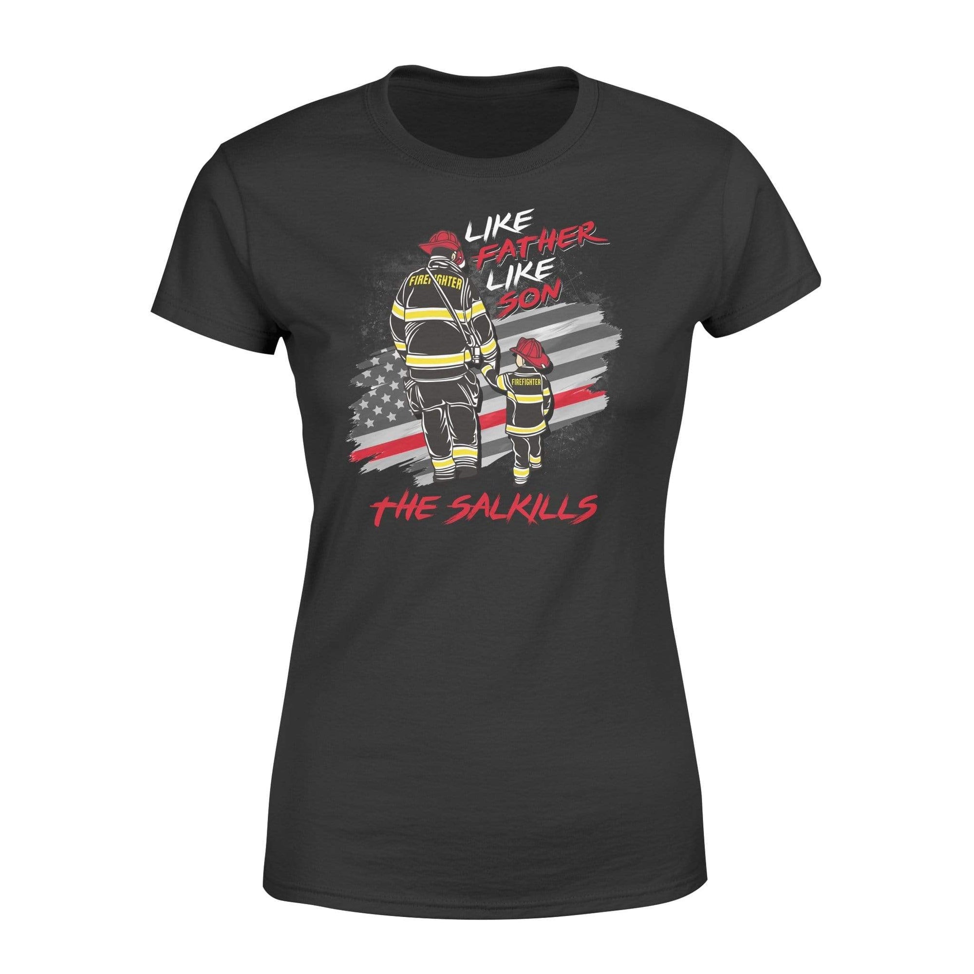 Apparel XS / Black Personalized Shirt - Firefighter - Like Father Like Son - DSAPP