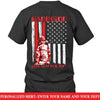 Apparel S / Black Personalized Shirt- Fireman In Nation Flag - DSAPP