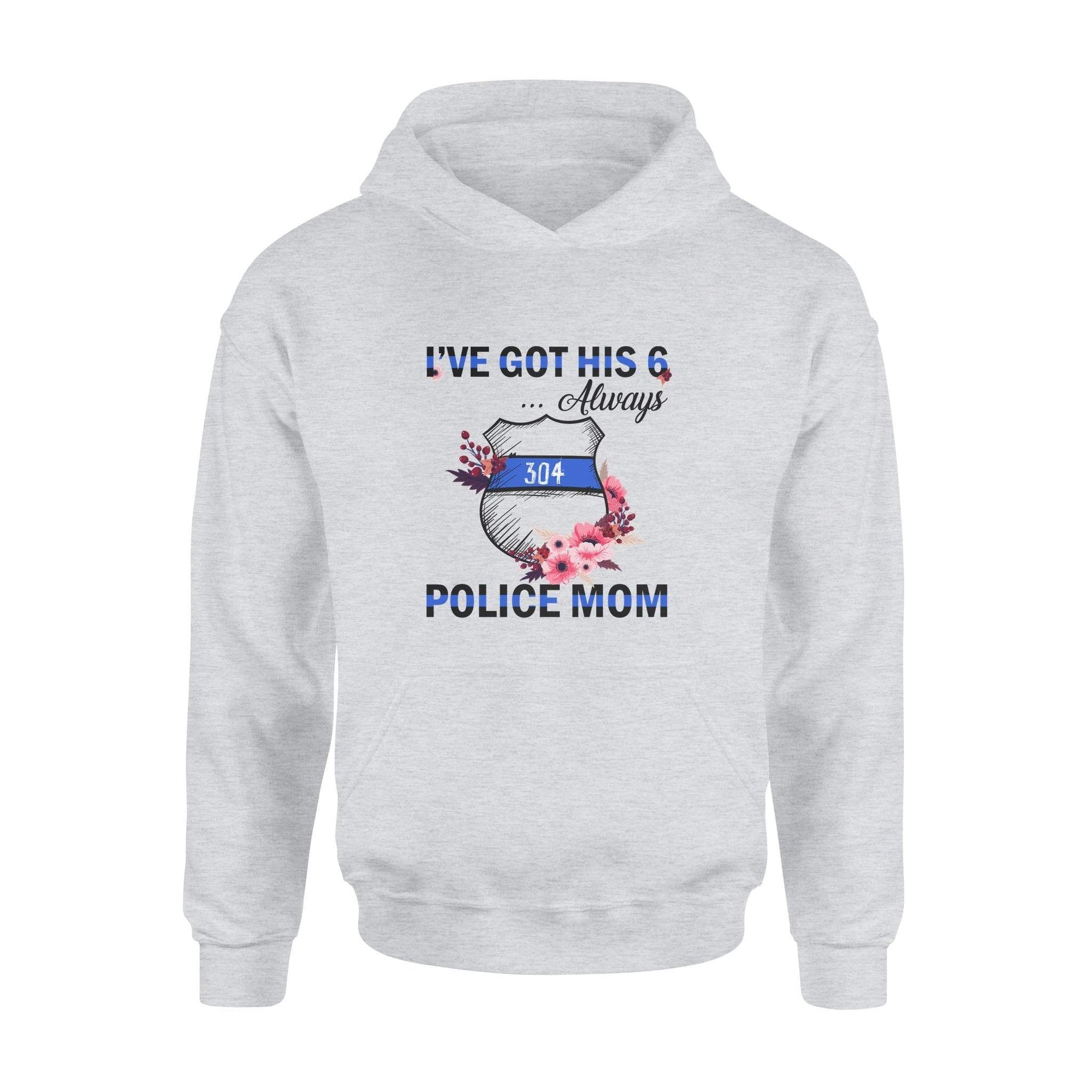 Apparel S / Grey Personalized Shirt - Floral - I've Got His Six - Police Mom - DSAPP