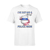 Apparel S / White Personalized Shirt - Floral - I've Got His Six - Police Mom - DSAPP