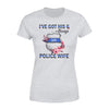 Apparel XS / Grey Personalized Shirt - Floral - I've Got His Six - Police Wife - Standard Women's T-shirt