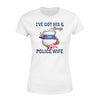 Apparel XS / White Personalized Shirt - Floral - I've Got His Six - Police Wife - Standard Women's T-shirt