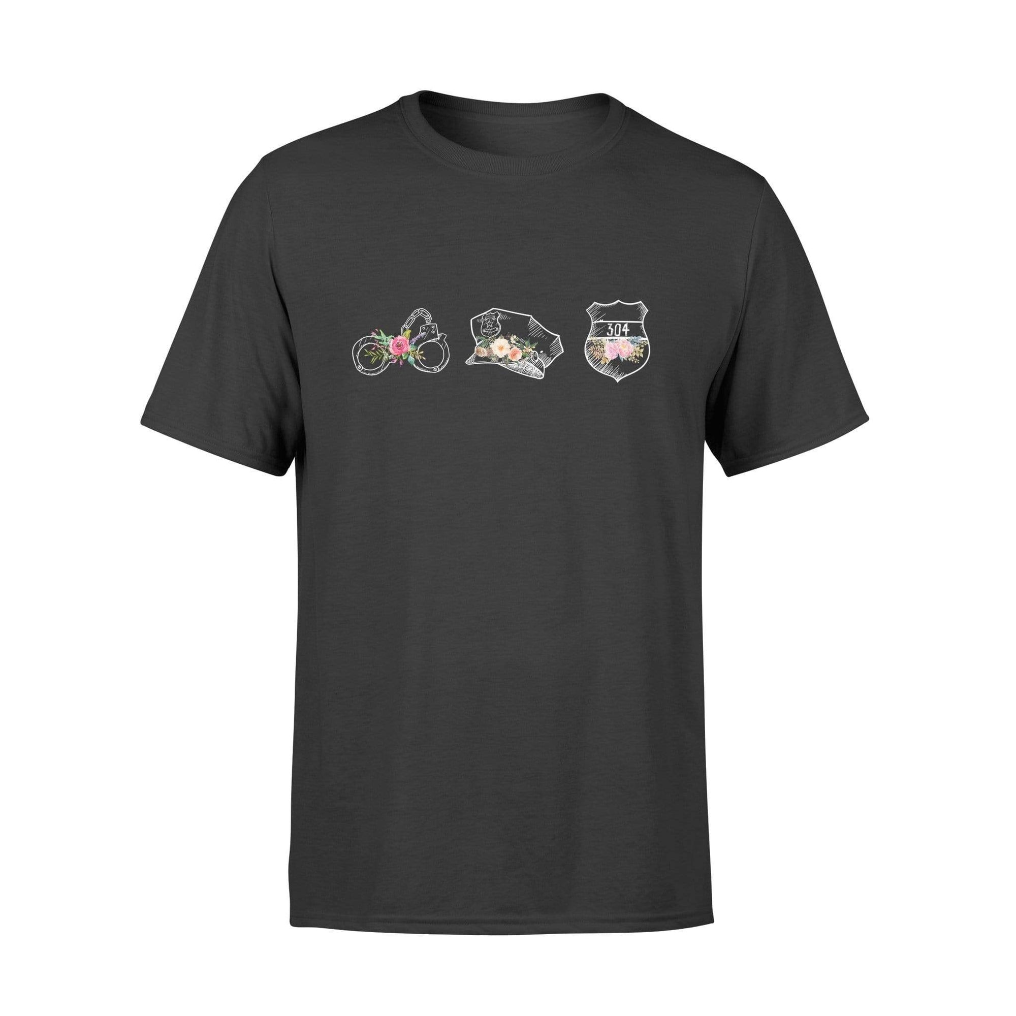 Apparel S / Black Personalized Shirt - Floral Things - Police Things - DSAPP