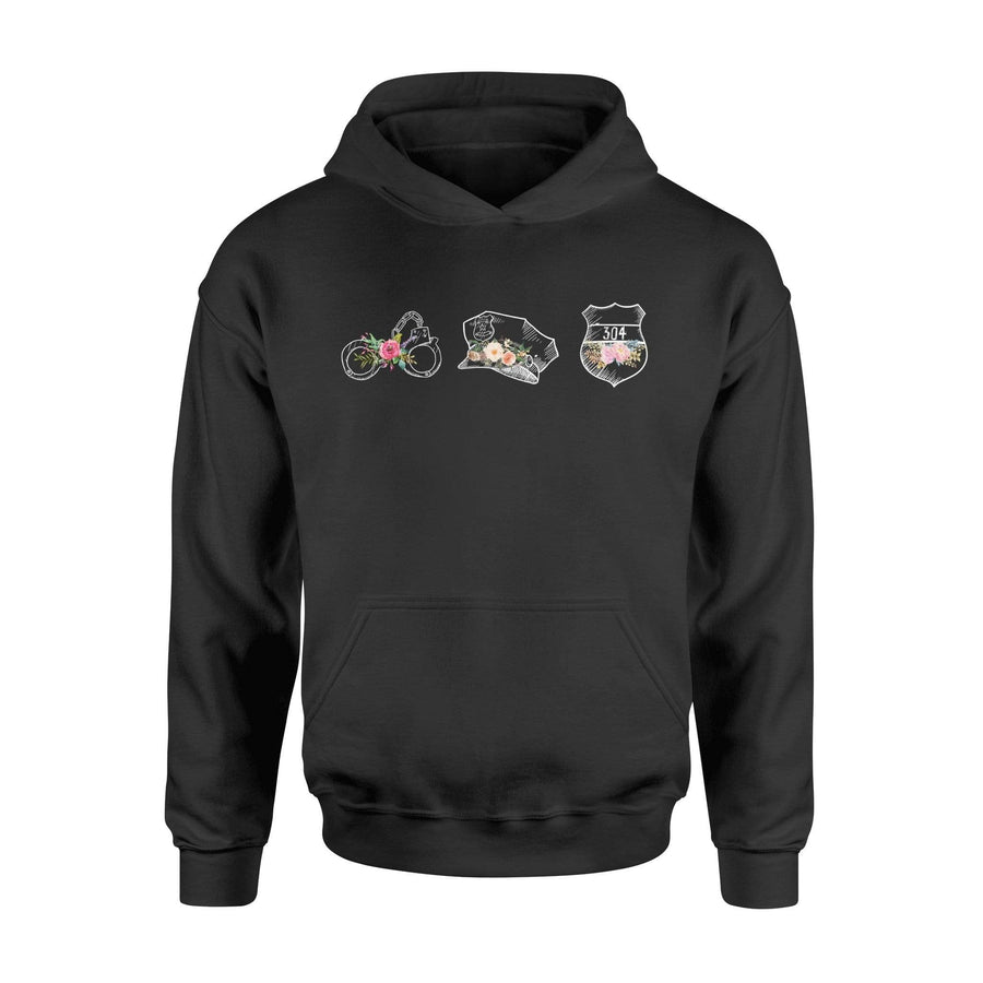 Apparel S / Black Personalized Shirt - Floral Things - Police Things - DSAPP