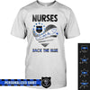 Apparel S / White Personalized Shirt - Galaxy Flag Heart - Back The Color - Nurse x Police - DSAPP
