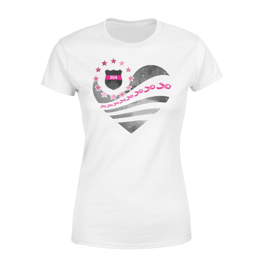 Apparel XS / White Personalized Shirt - Galaxy Flag Heart - Breast Cancer - Standard Women's T-shirt - DSAPP