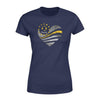 Apparel XS / Navy Personalized Shirt - Galaxy Flag Heart - Dispatcher Shirt - Standard Women's T-shirt - DSAPP