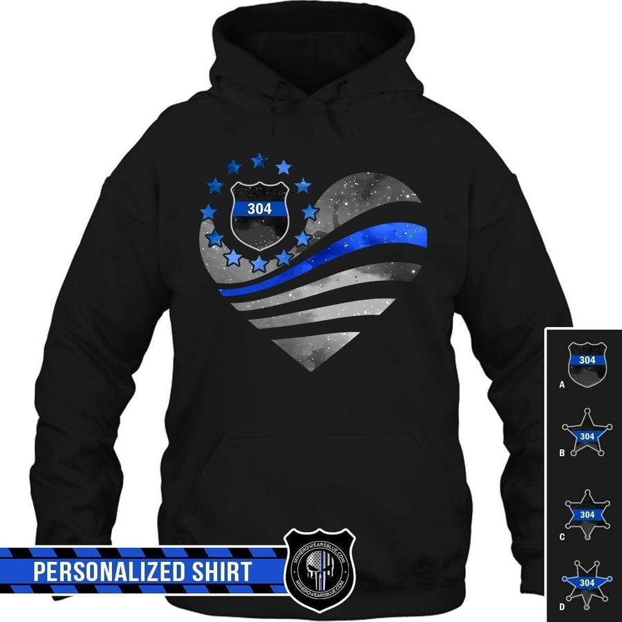 Apparel S / Black Personalized Shirt - Galaxy Flag Heart - DSAPP