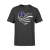 Apparel S / Black Personalized Shirt - Galaxy Flag Heart - EMS - DSAPP