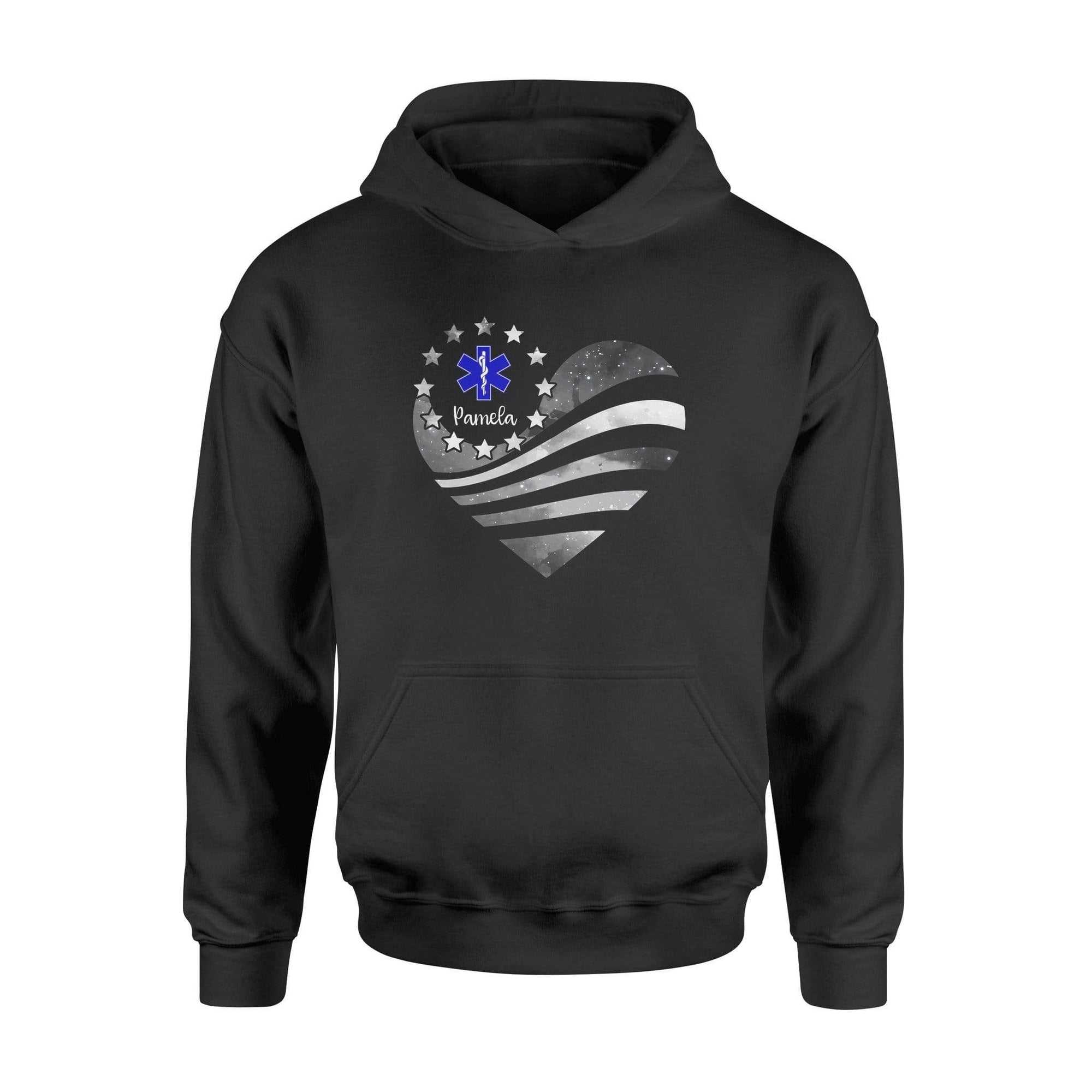Apparel S / Black Personalized Shirt - Galaxy Flag Heart - EMS - DSAPP