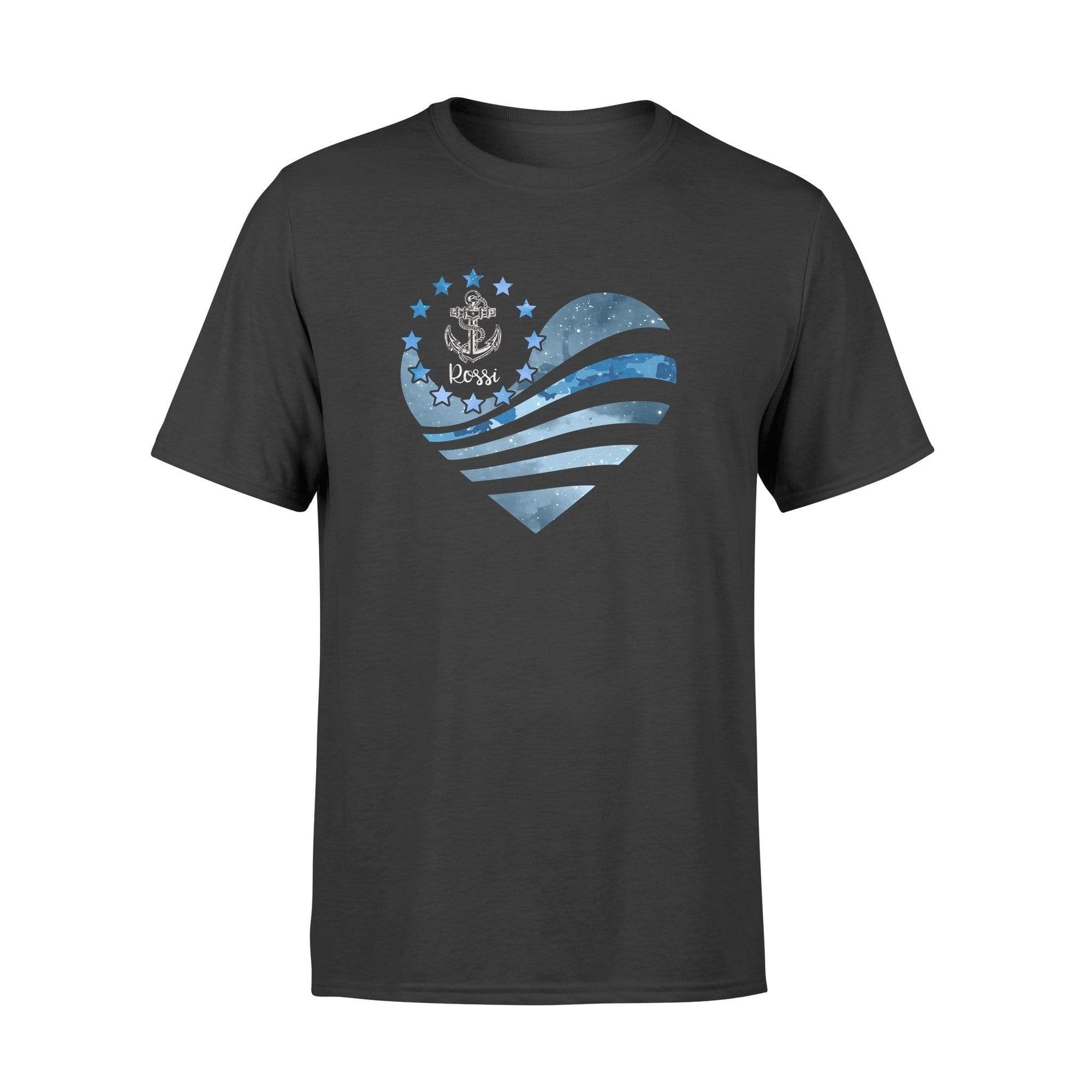 Apparel S / Black Personalized Shirt - Galaxy Flag Heart - Navy - DSAPP