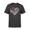 Apparel S / Black Personalized Shirt - Galaxy Flag Heart - Nurse - DSAPP