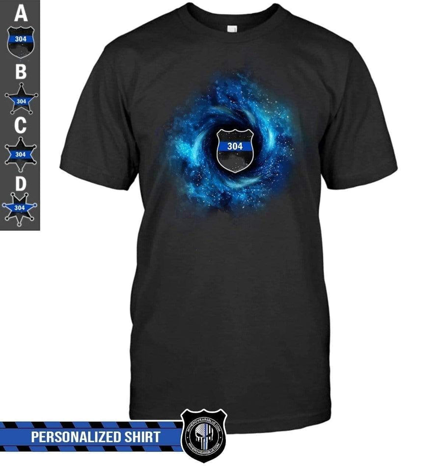 Apparel S / Black Personalized Shirt - Galaxy Tie Dye - Police Shirt - DSAPP