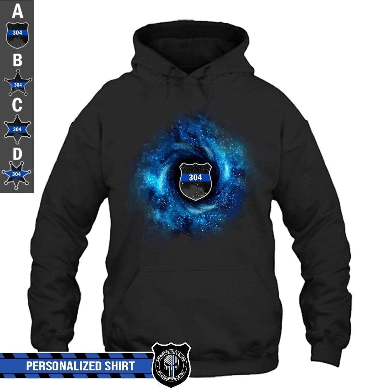 Apparel S / Black Personalized Shirt - Galaxy Tie Dye - Police Shirt - DSAPP