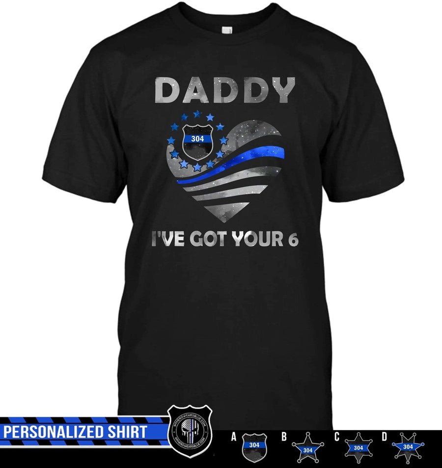 Apparel S / Black Personalized Shirt - Got Your Six - Galaxy Flag Heart - DSAPP