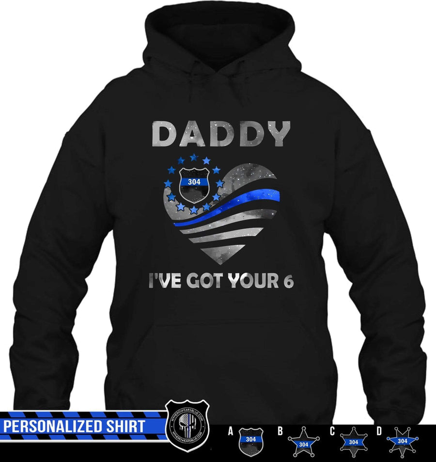 Apparel S / Black Personalized Shirt - Got Your Six - Galaxy Flag Heart - DSAPP