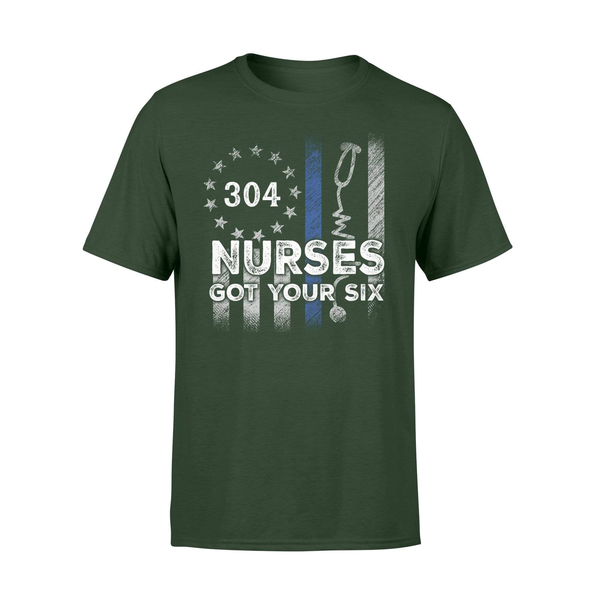 Apparel S / Forest Personalized Shirt - Got Your Six - Nurse x Police - Badge Number - Standard T-shirt -DSAPP