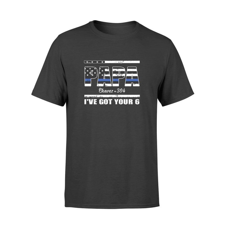 Apparel S / Black Personalized Shirt - Got Your Six - Thin Blue Line Flag Inside - DSAPP