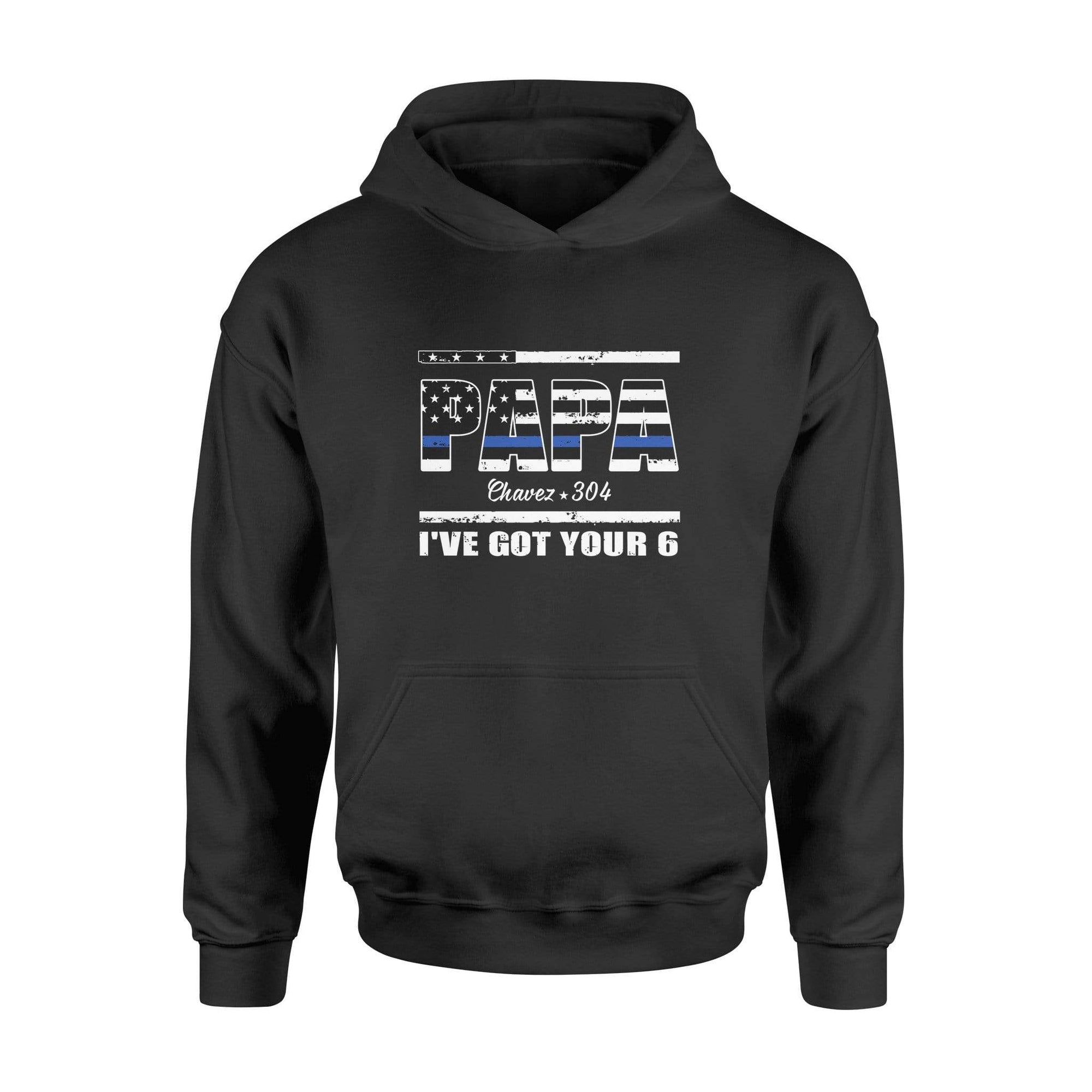 Apparel S / Black Personalized Shirt - Got Your Six - Thin Blue Line Flag Inside - DSAPP
