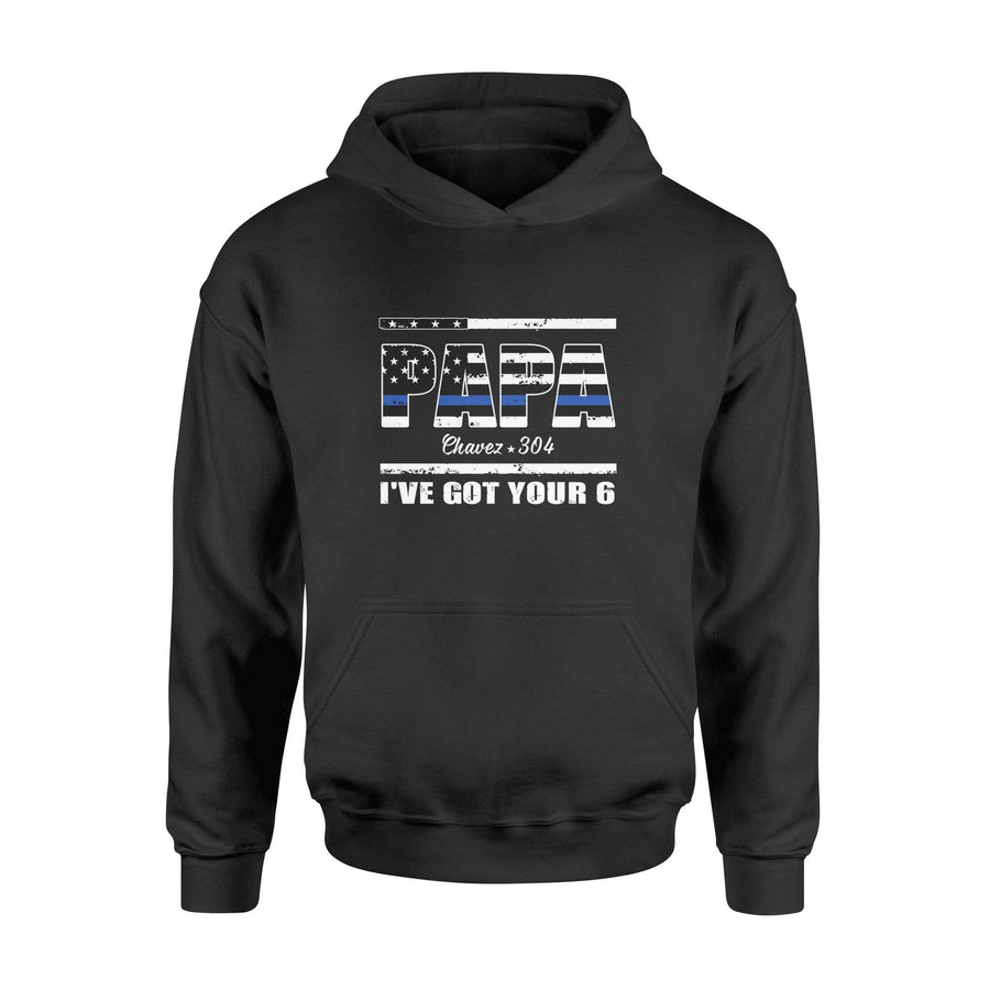 Apparel S / Black Personalized Shirt - Got Your Six - Thin Blue Line Flag Inside - DSAPP