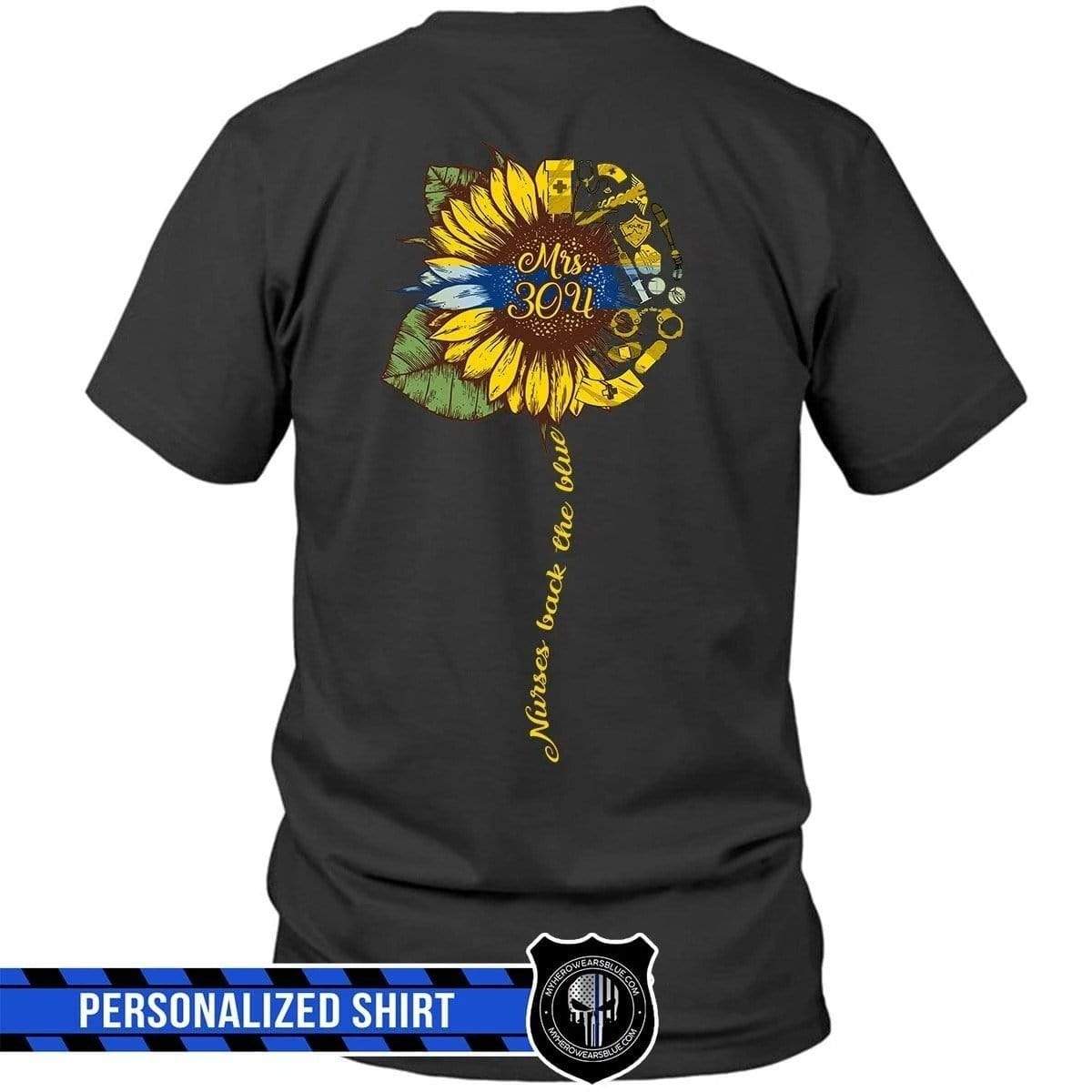 Apparel S / Black Personalized Shirt - Half Sunflower Typical Things - Police x Nurse - DSAPP
