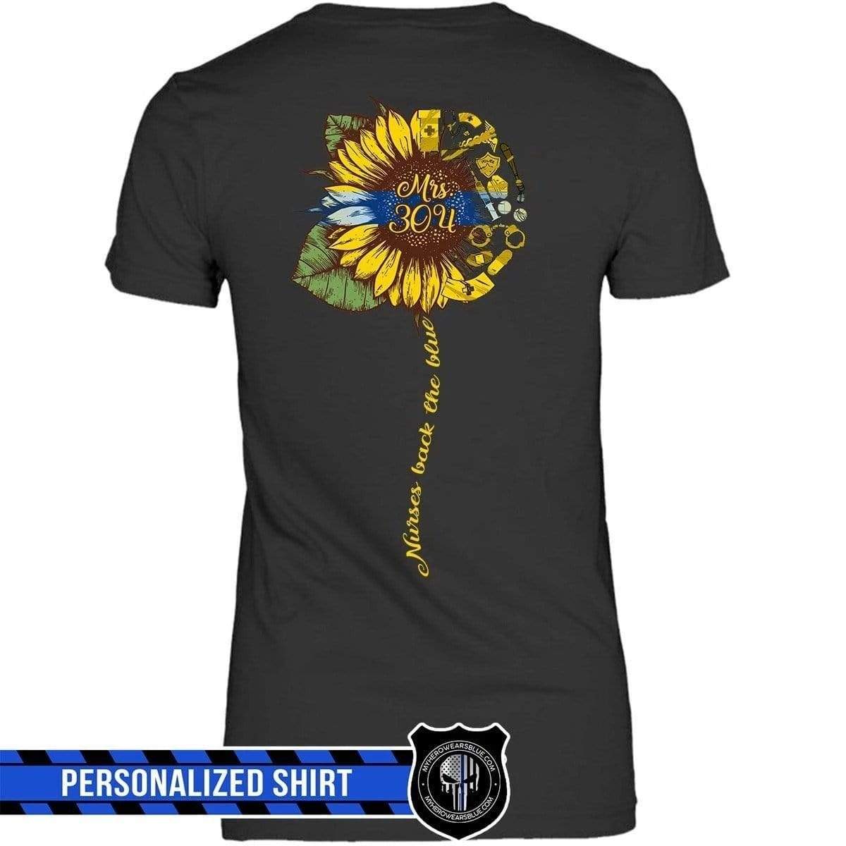 Apparel XS / Black Personalized Shirt - Half Sunflower Typical Things - Police x Nurse - DSAPP