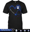 Apparel S / Black Personalized Shirt - Heart 3-4 Nurse - Police Badge - DSAPP