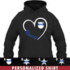 Apparel S / Black Personalized Shirt - Heart 3-4 - Police Logo - DSAPP