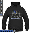 Apparel S / Black Personalized Shirt - Heart Beat Of A Blue Line Supporter - DSAPP