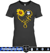Apparel XS / Black Personalized Shirt - Heart Faith - Thin Blue Line Sunflower - DSAPP