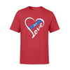 Apparel S / Red Personalized Shirt - Heart Love - Standard T-shirt - DSAPP