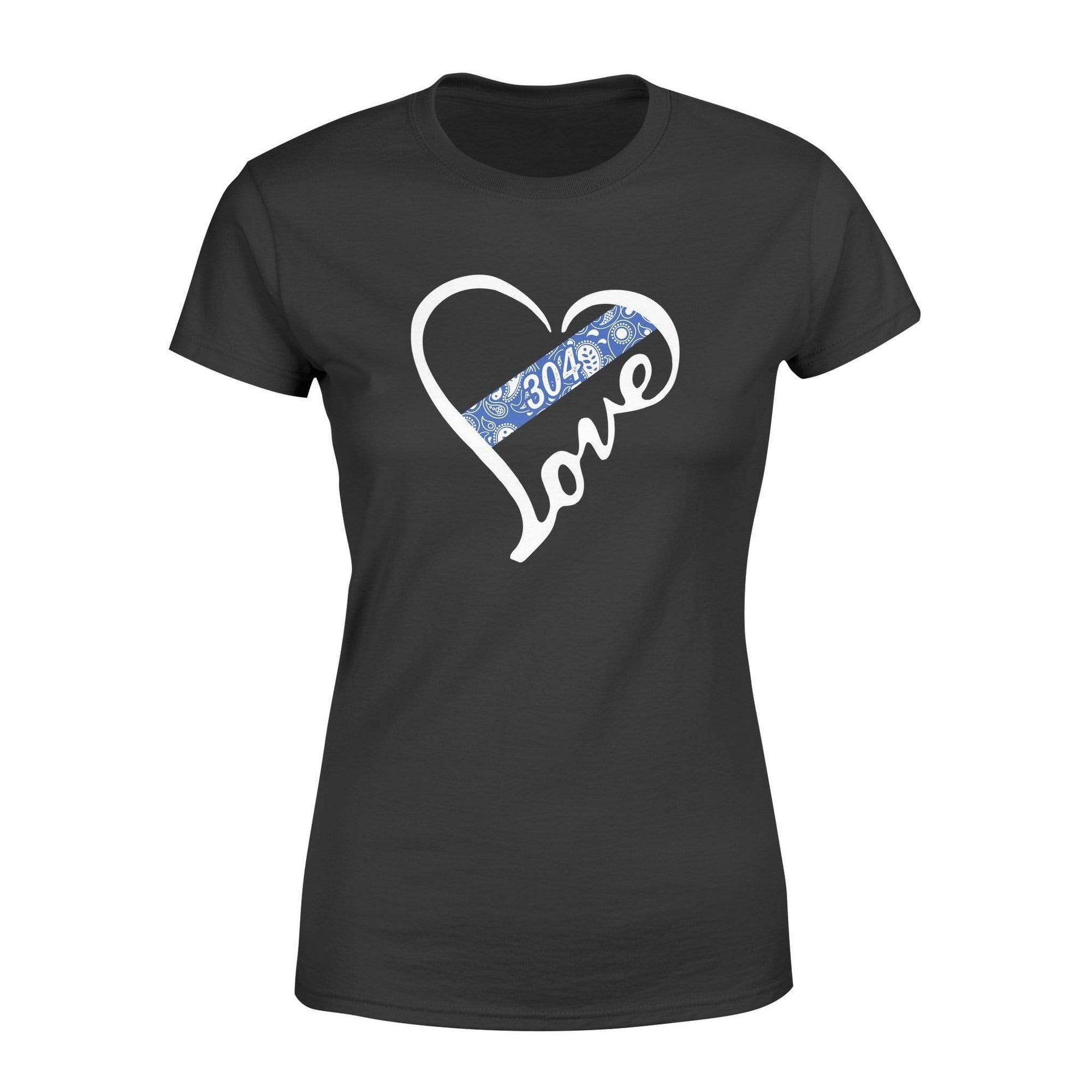 Apparel XS / Black Personalized Shirt - Heart Love - Thin Blue Line Paisley - DSAPP