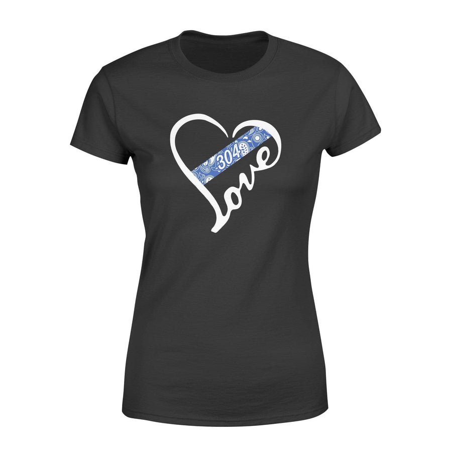 Apparel XS / Black Personalized Shirt - Heart Love - Thin Blue Line Paisley - DSAPP
