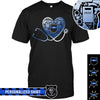 Apparel S / Black Personalized Shirt - Heart Stethoscope Of Police Things - Police Badge - Standard T-shirt
