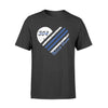 Apparel S / Black Personalized Shirt - Heart TBL Flag - Blue Line Mom - DSAPP