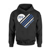 Apparel S / Black Personalized Shirt - Heart TBL Flag - Blue Line Mom - DSAPP