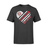 Apparel S / Black Personalized Shirt - Heart Thin Red Line - Firefighter Axe - DSAPP