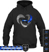 Apparel S / Black Personalized Shirt - Hurricane Galaxy Heart - Police - DSAPP