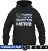 Apparel S / Black Personalized Shirt - Husband Daddy Protector Hero Flag - DSAPP