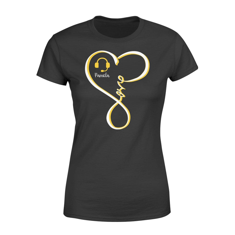Apparel XS / Black Personalized Shirt - Infinily Love - Dispatcher Headset - DSAPP