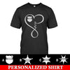 Apparel S / Black Personalized Shirt - Infinity Love - Corrections Officer Badge - DSAPP