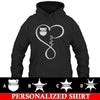 Apparel S / Black Personalized Shirt - Infinity Love - Corrections Officer Badge - DSAPP