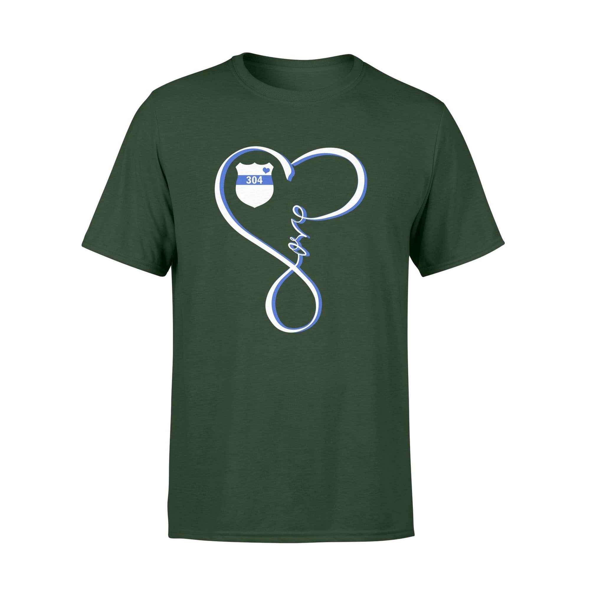 Apparel S / Forest Personalized Shirt - Infinity Love - Police Badge- Standard T-shirt - DSAPP