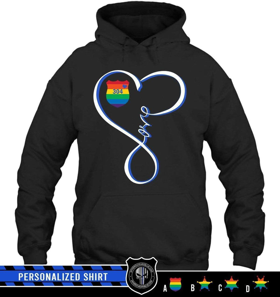 Apparel S / Black Personalized Shirt - Infinity Love - Pride Month - DSAPP